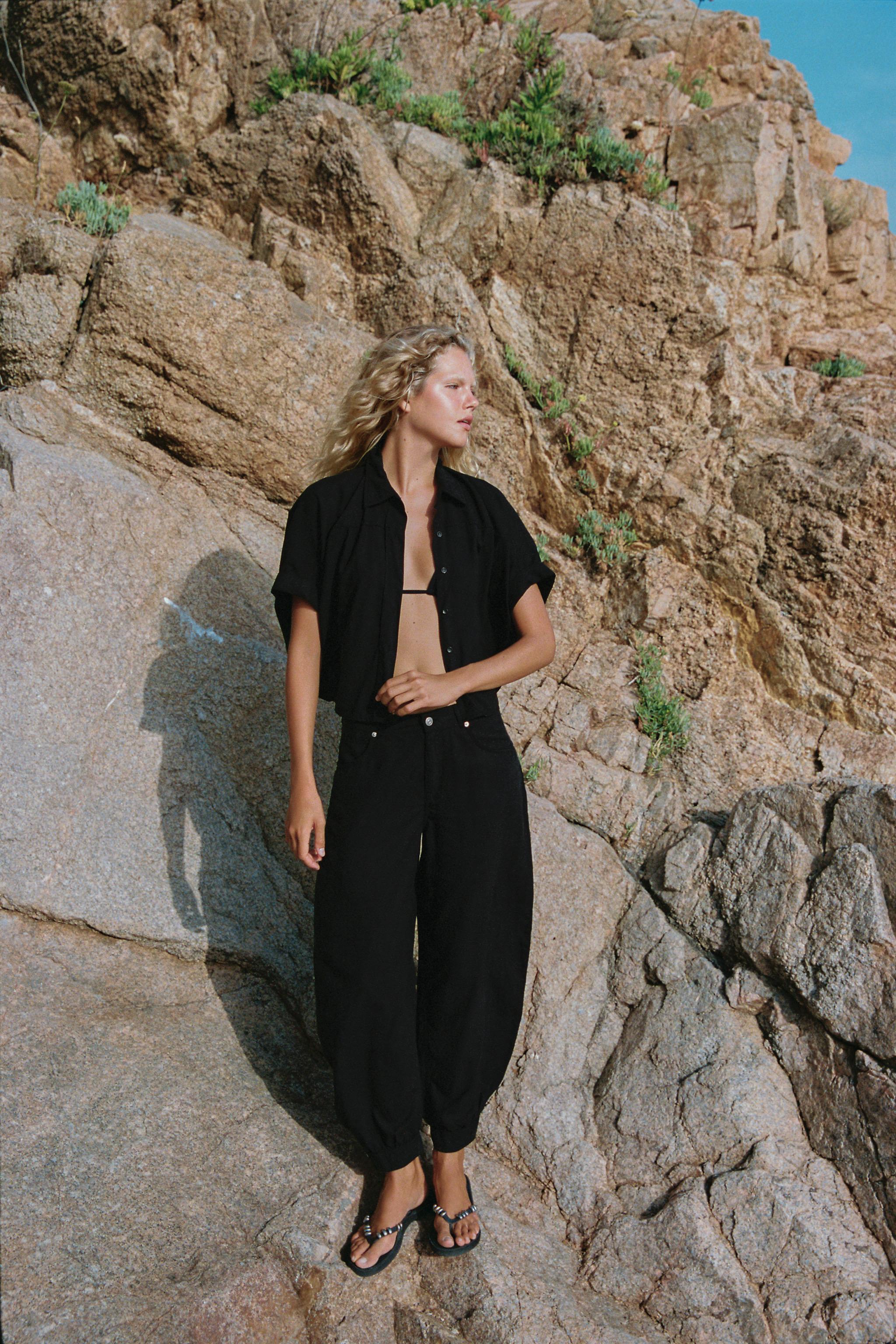 FLOWY CUFFED BALLOON PANTS